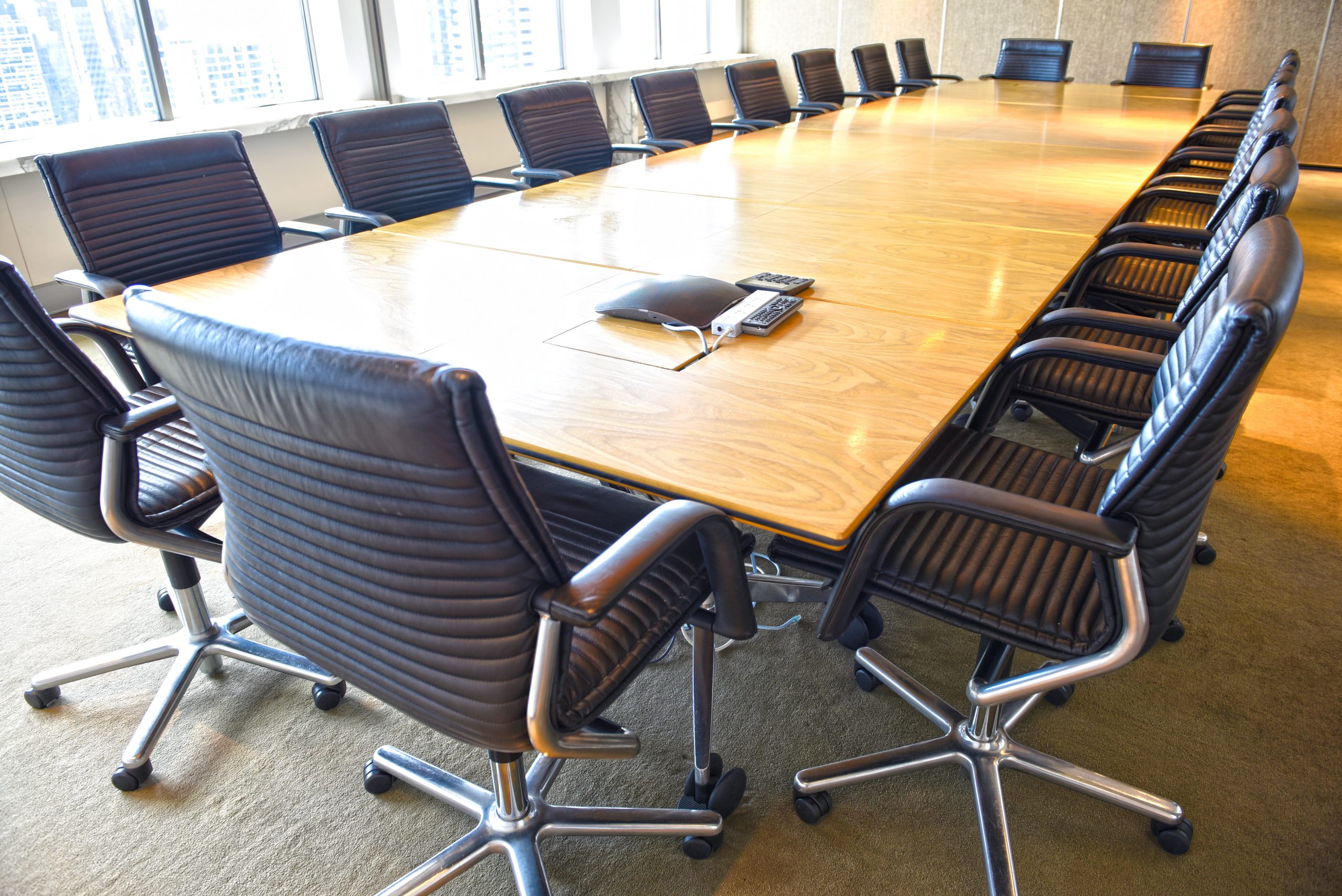 Executive Boardroom Table with Chairs +Intercom. and Power Outlets_DSC0319